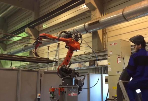 Dot vacuum truck manufacturing with welding robot KOKS USA